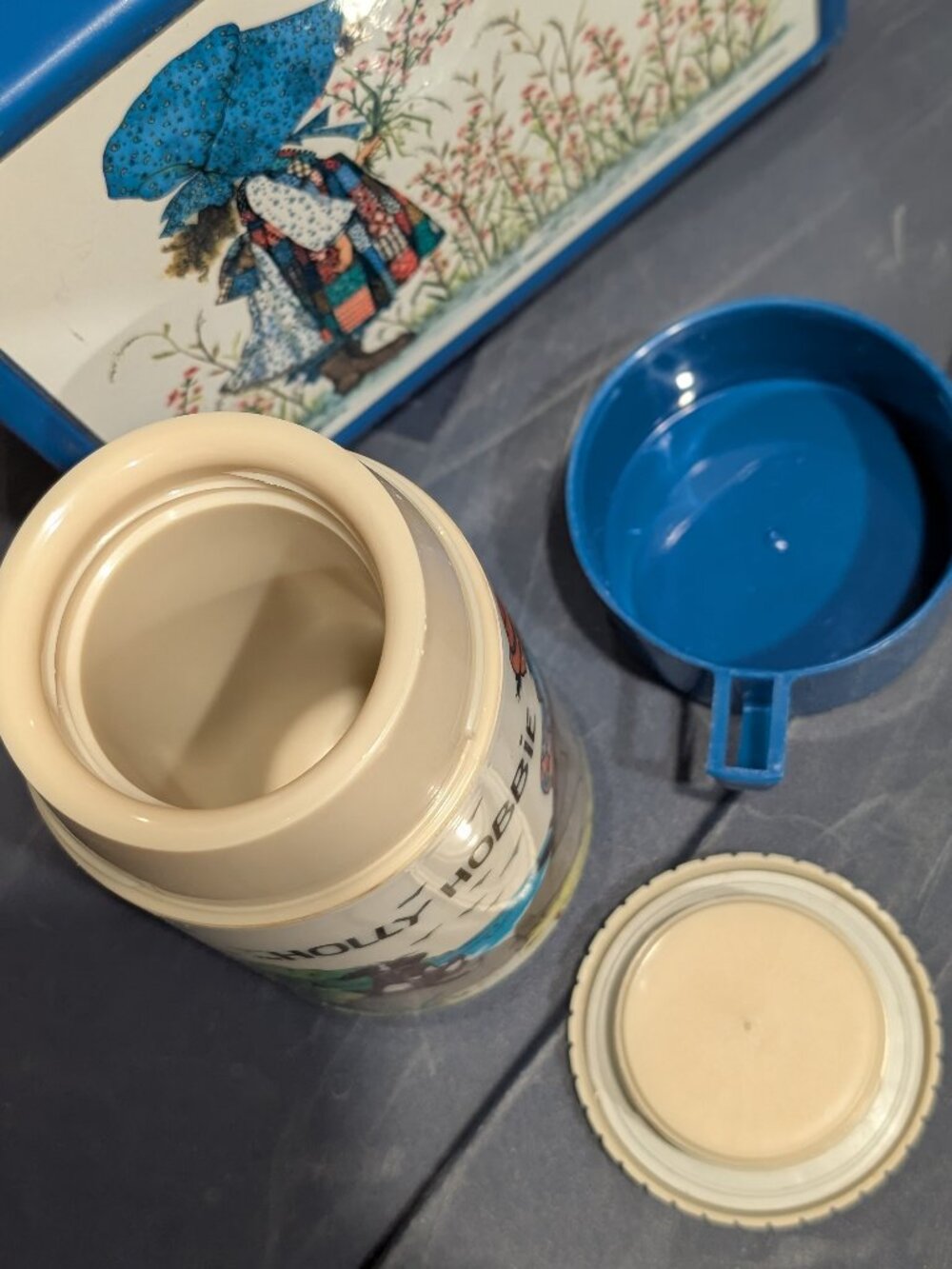 Very Rare Vintage 1970s Holly Hobby Plastic lunchbox and thermos